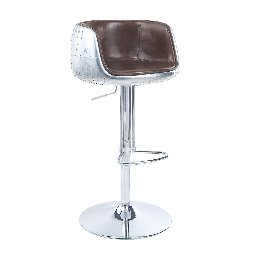 ACME Brancaster Adjustable Swivel Stool – angle view – Lusso Furniture Miami