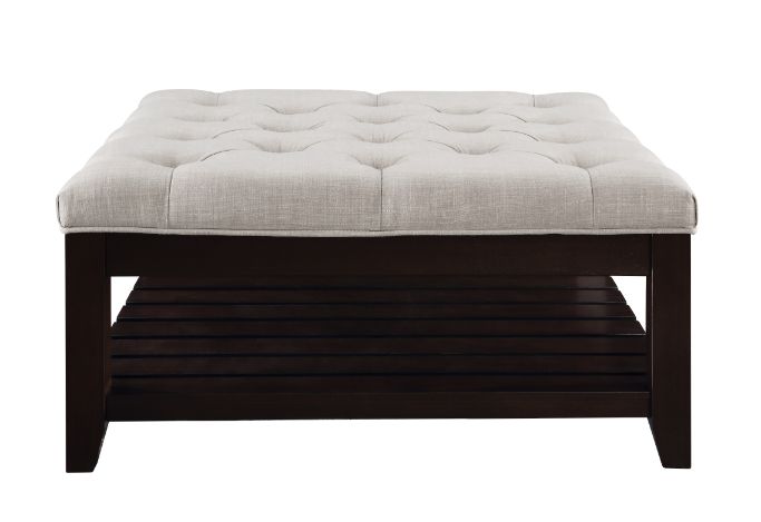 ACME Aizen Cocktail Ottoman – side view – Lusso Furniture Miami