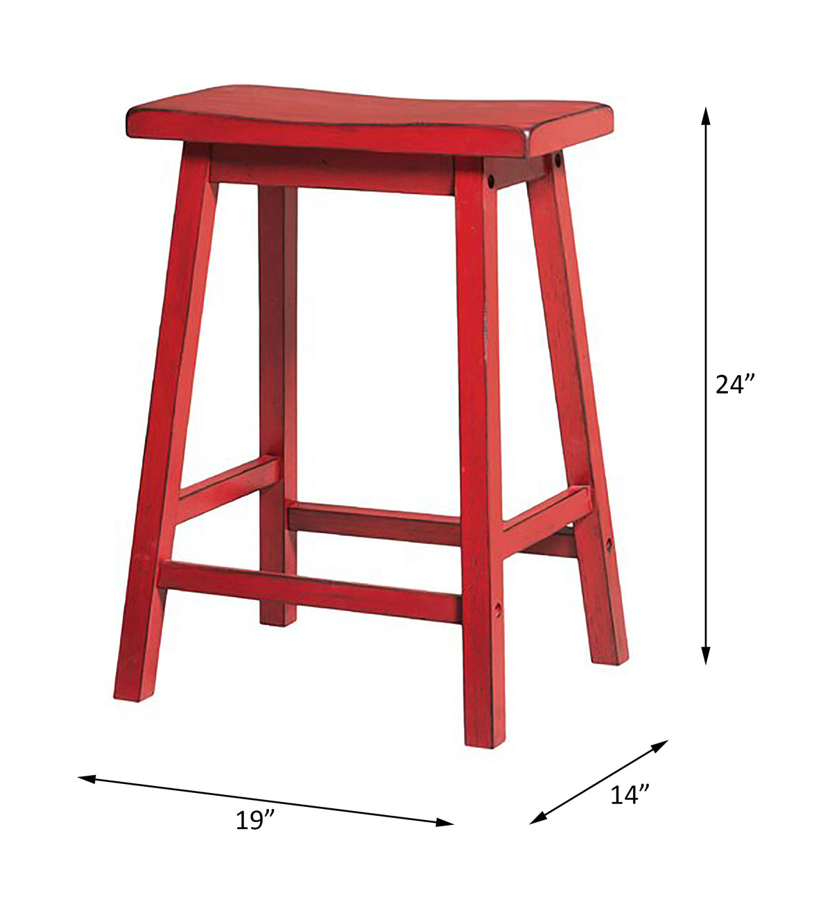 ACME Gaucho Counter Height Stool Set of 2 – side view – Lusso Furniture Miami