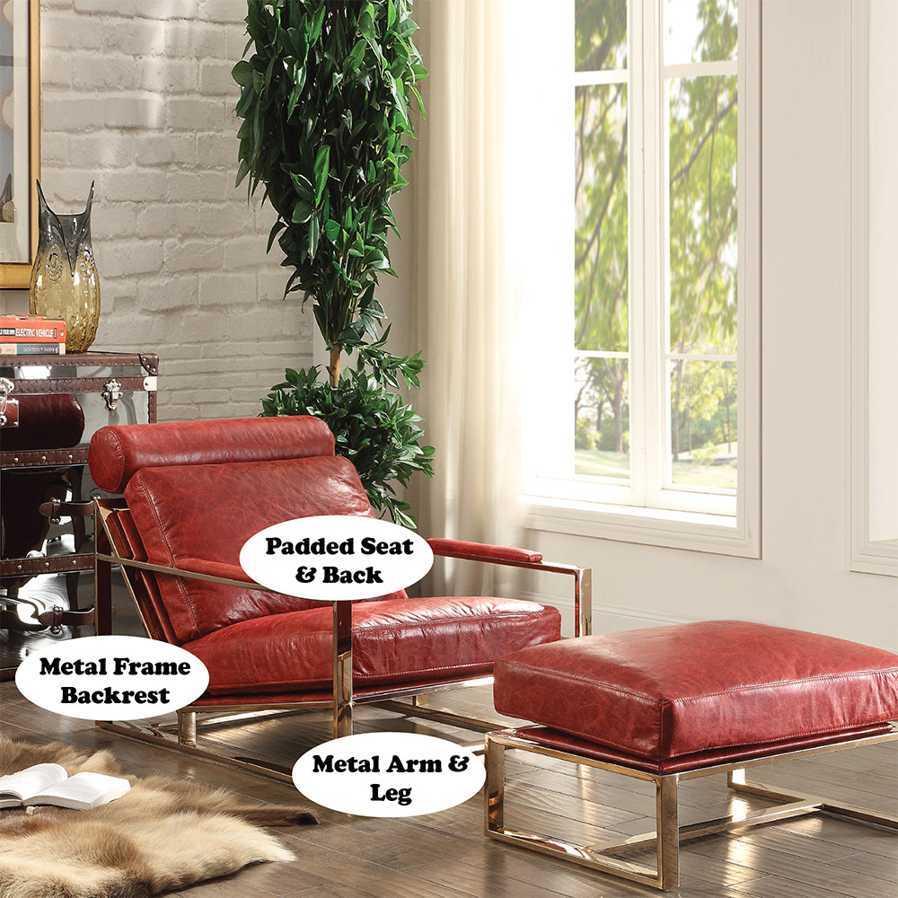 ACME Quinto Accent Chair – side view – Lusso Furniture Miami