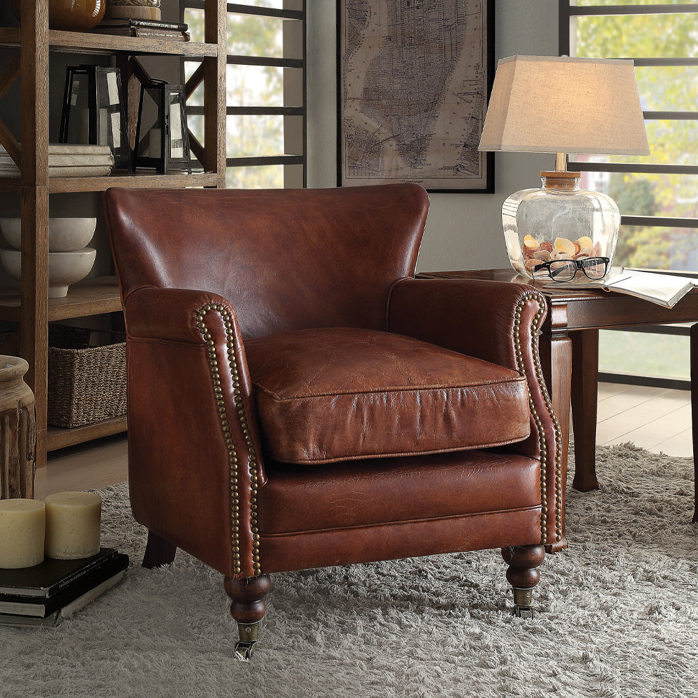 ACME Leeds Accent Chair – front view – Lusso Furniture Miami
