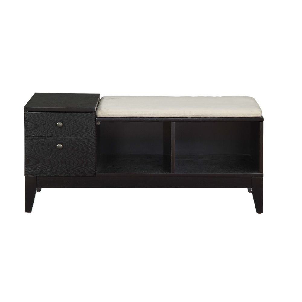 ACME Boyet Storage Bench – angle view – Lusso Furniture Miami