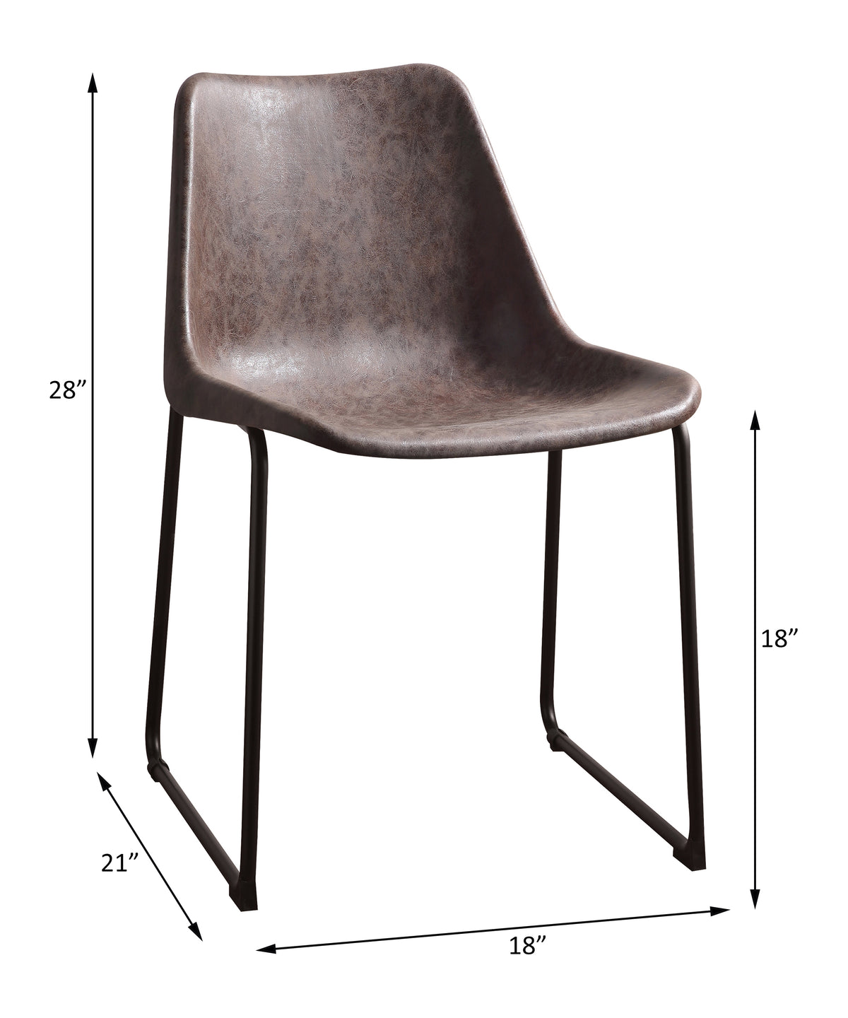 ACME Valgus Side Chair Set of 2 – angle view – Lusso Furniture Miami