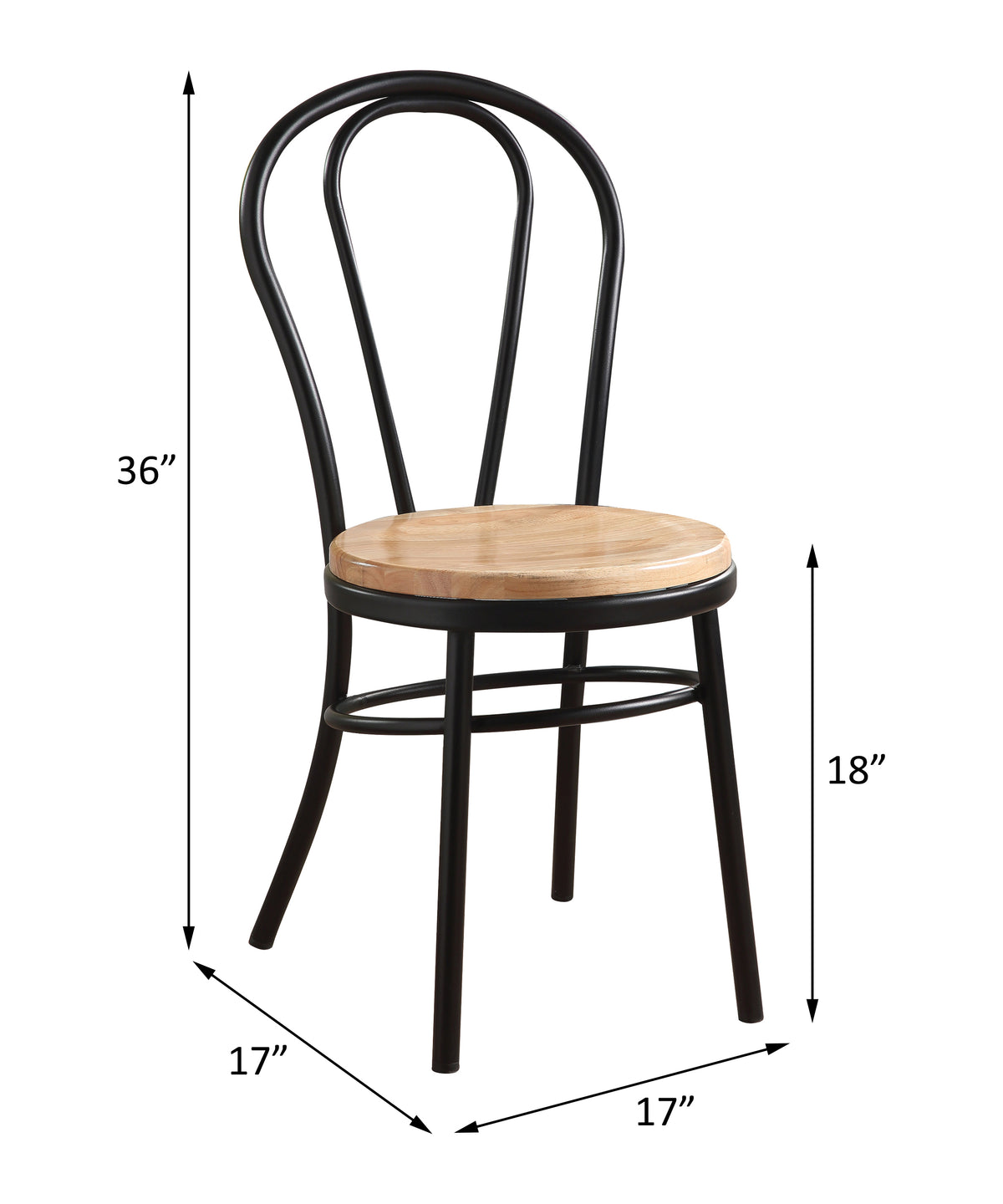 ACME Jakia Side Chair Set of 2 – angle view – Lusso Furniture Miami
