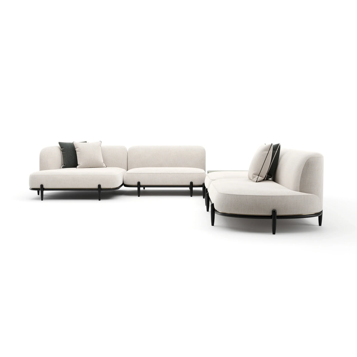 Caracole Madera Sectional – room setting – Lusso Furniture Miami