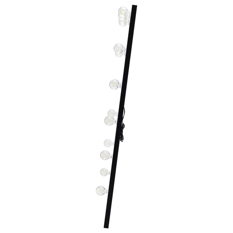Zayan 32 x 71 Inch Floor Mirror LED Lighting Black Gloss-zoom-