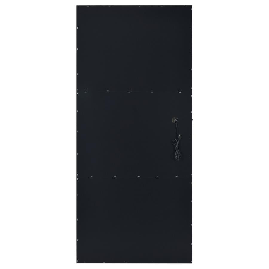 Zayan 32 x 71 Inch Floor Mirror LED Lighting Black Gloss-9