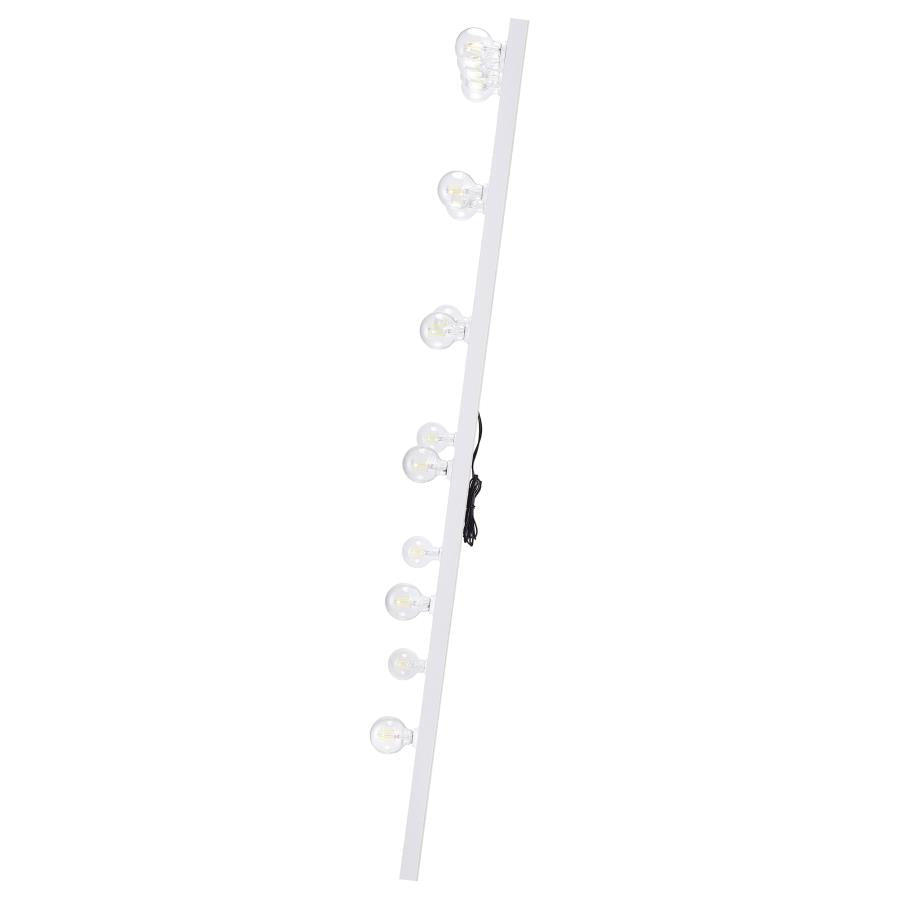 Zayan 32 x 71 Inch Floor Mirror LED Lighting White Gloss-6
