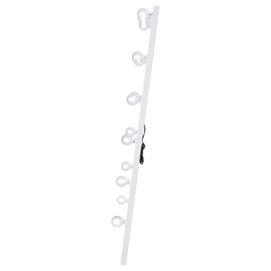 Zayan 32 x 71 Inch Floor Mirror LED Lighting White Gloss-7