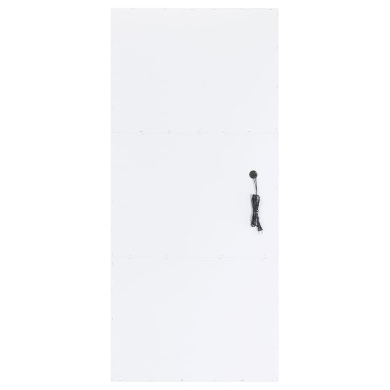 Zayan 32 x 71 Inch Floor Mirror LED Lighting White Gloss-zoom-