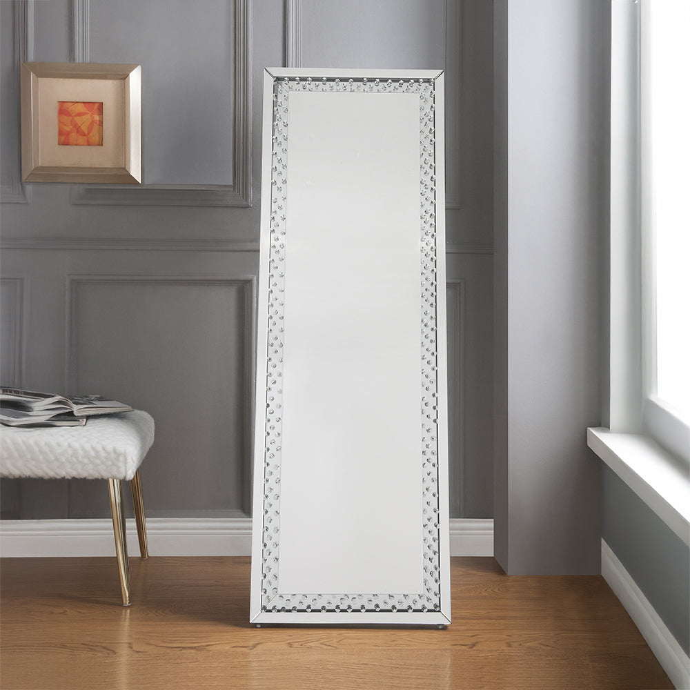 ACME Nysa Floor Mirror – front view – Lusso Furniture Miami