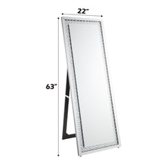 ACME Nysa Floor Mirror – top view – Lusso Furniture Miami