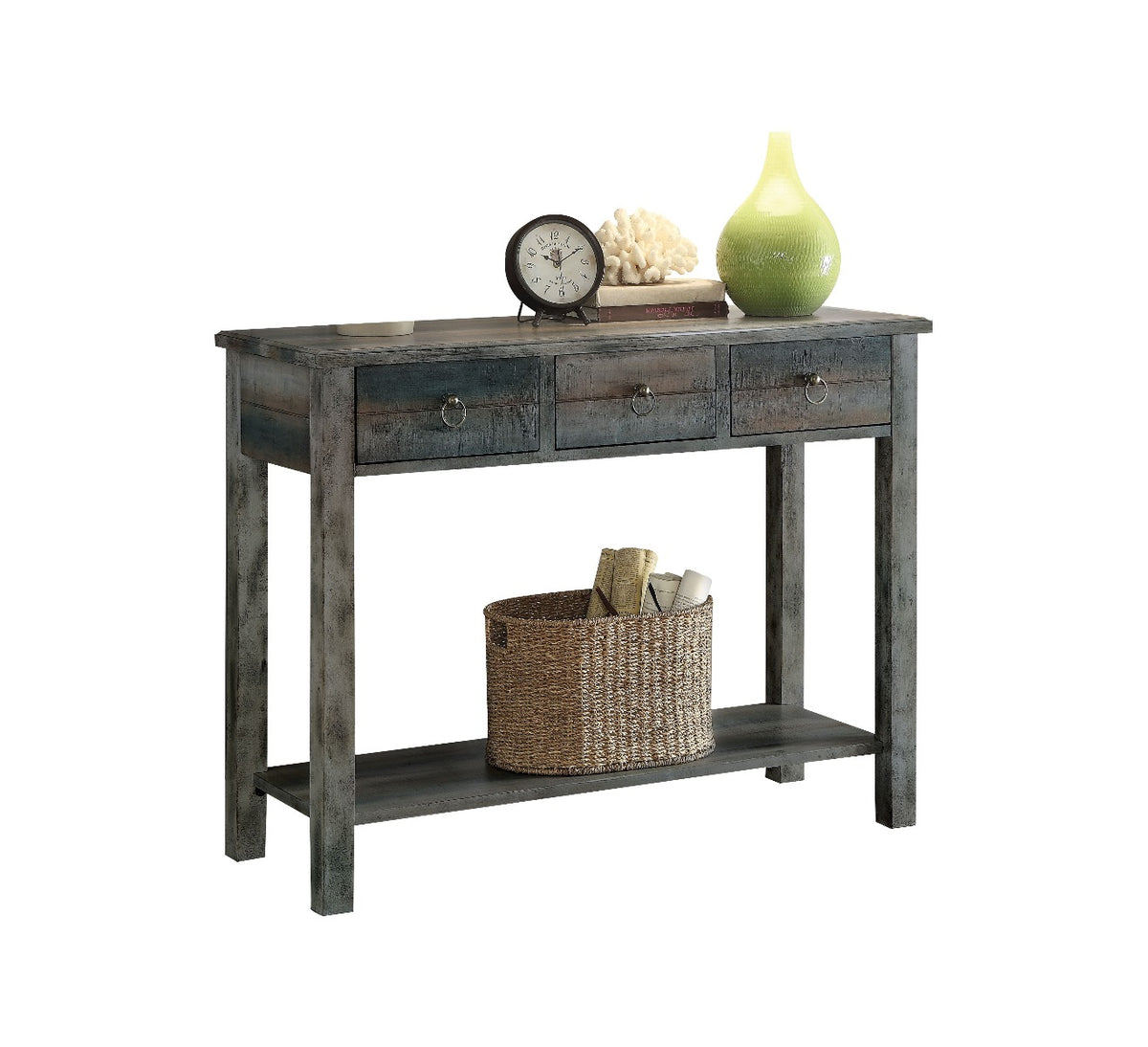 ACME Glancio Console Table – angle view – Lusso Furniture Miami