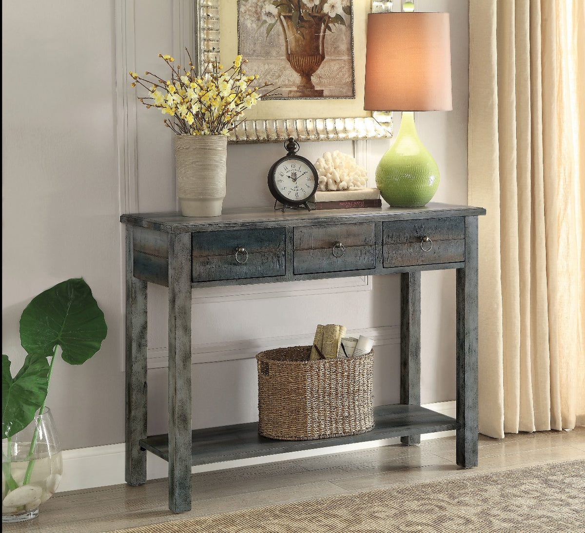 ACME Glancio Console Table – front view – Lusso Furniture Miami