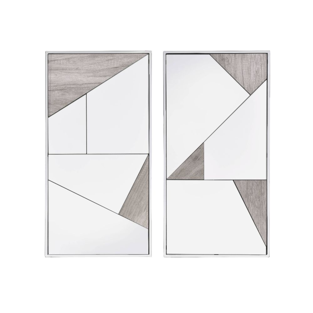 ACME Chafik Accent Mirror Set of 2 – front view – Lusso Furniture Miami