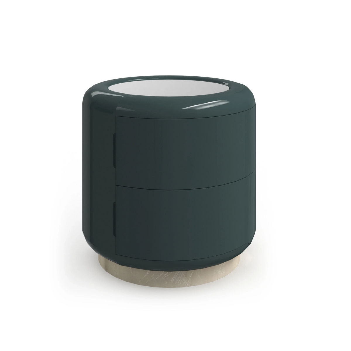Caracole Gelee Monolith Round Accent Table – side view – Lusso Furniture Miami