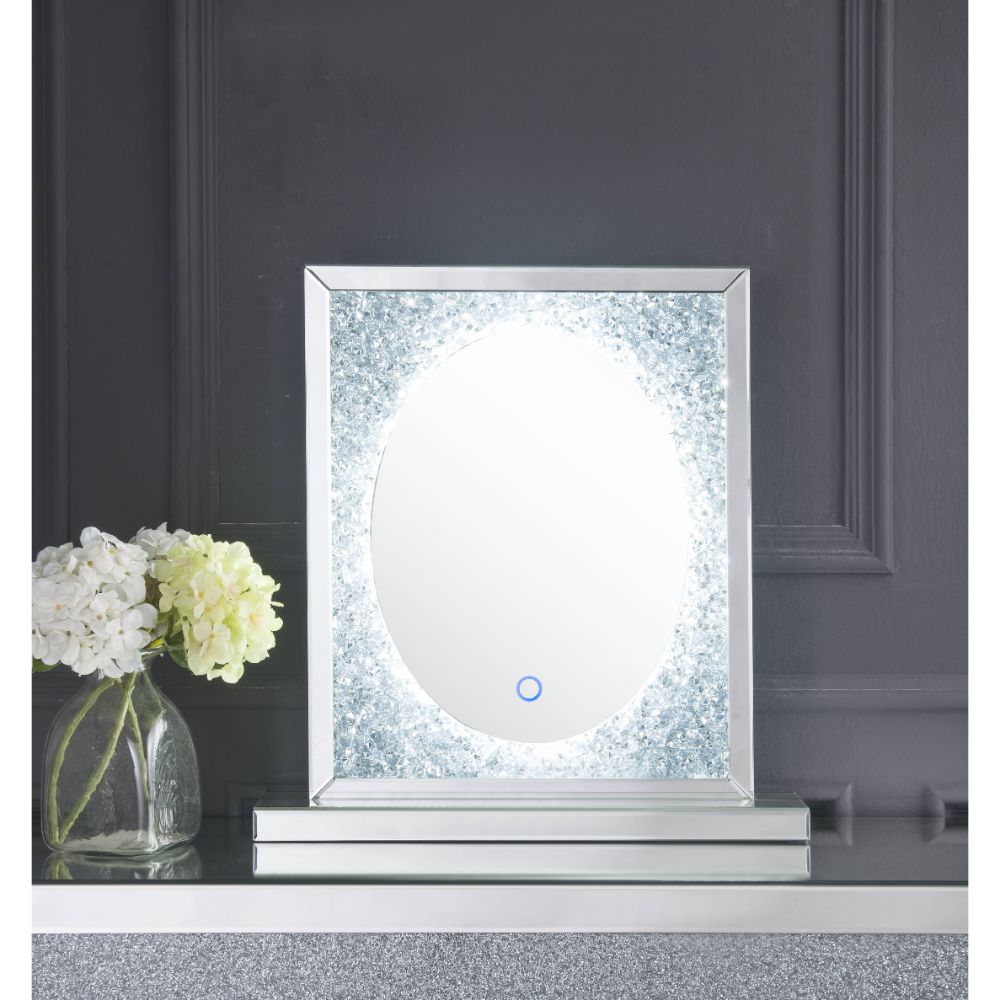 ACME Noralie LED Accent Mirror – detail – Lusso Furniture Miami