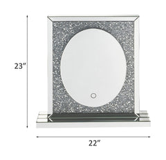 ACME Noralie LED Accent Mirror – room setting – Lusso Furniture Miami