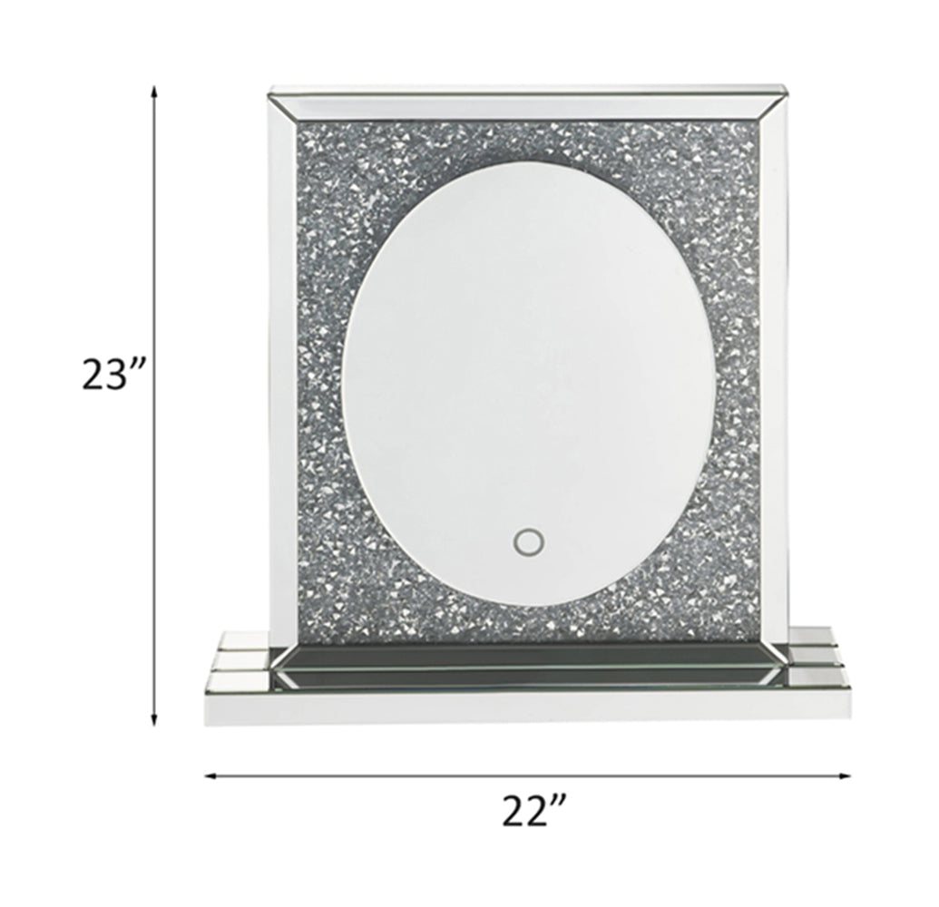 ACME Noralie LED Accent Mirror – room setting – Lusso Furniture Miami