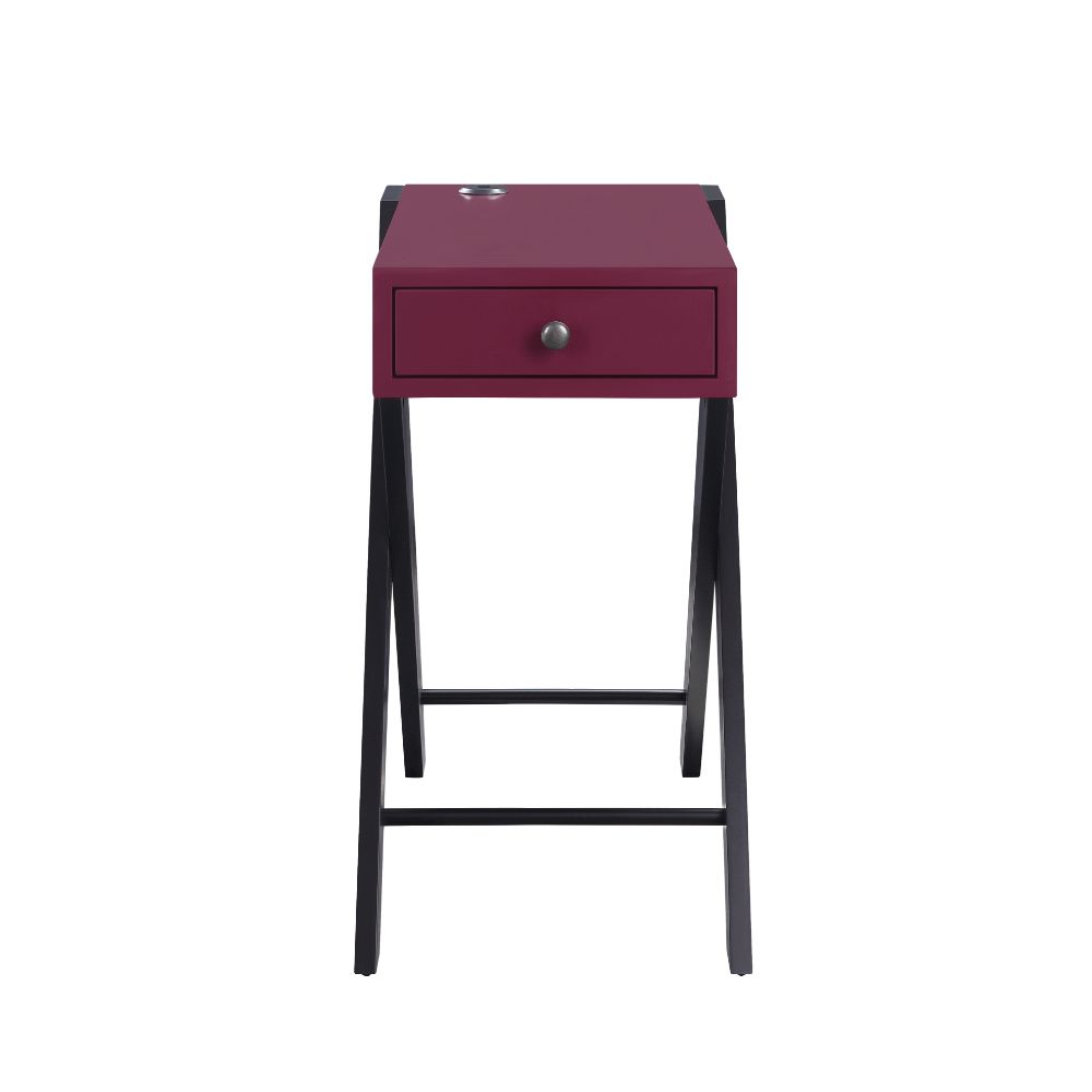 ACME Fierce USB Accent Table – angle view – Lusso Furniture Miami