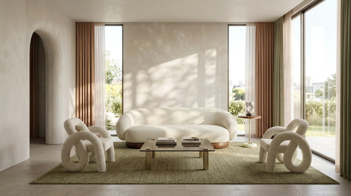 Caracole Smoosh Sofa – side view – Lusso Furniture Miami