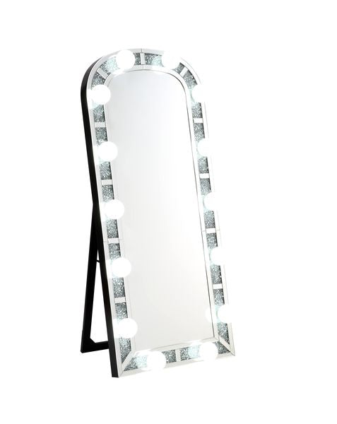 ACME Noralie Floor Mirror – front view – Lusso Furniture Miami