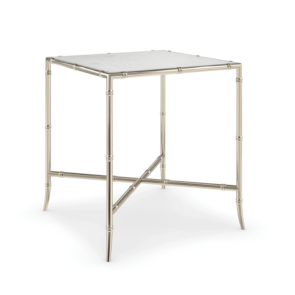 Caracole Ceylon Small Nesting Table – side view – Lusso Furniture Miami
