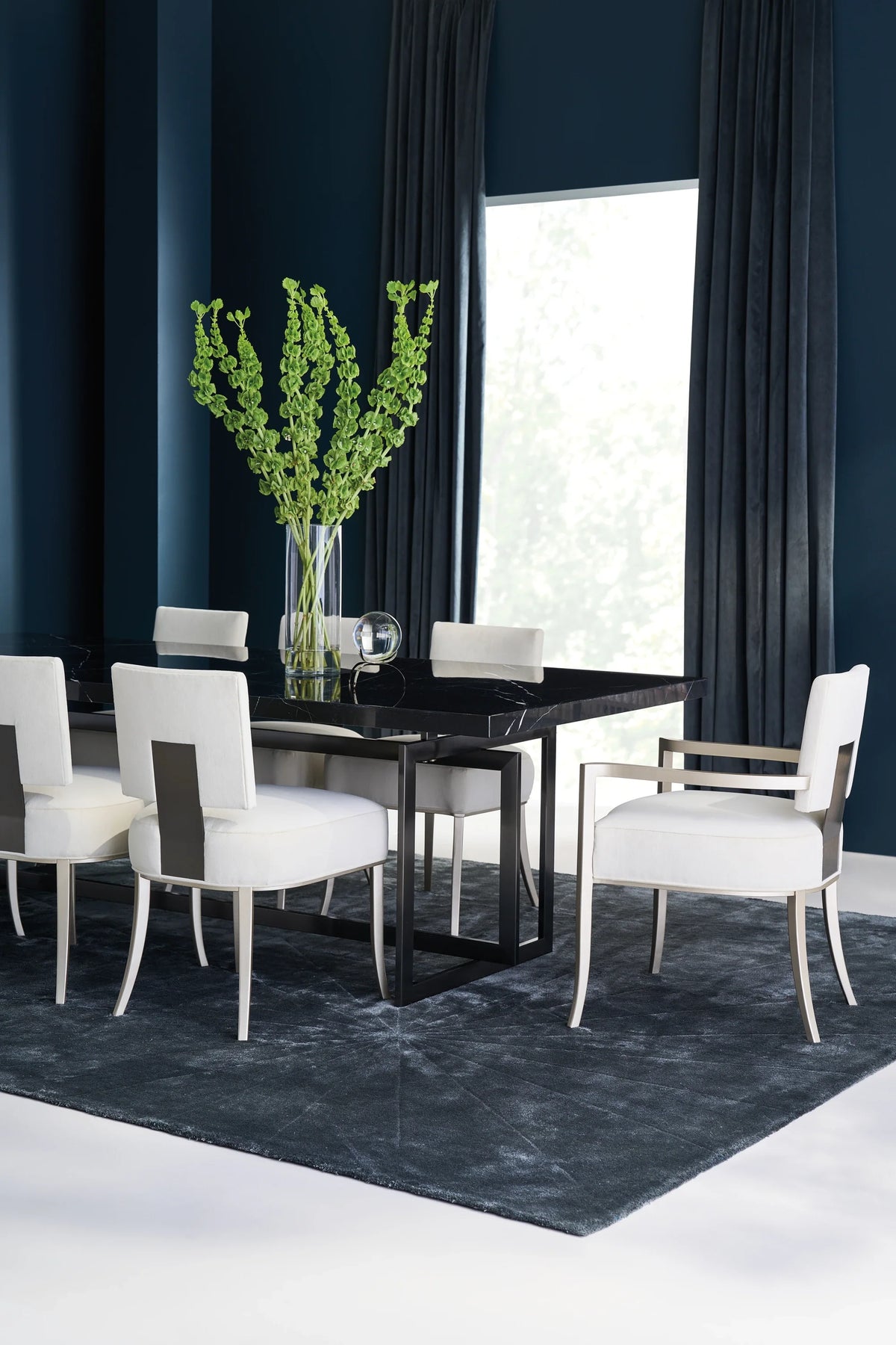 Caracole Reserved Seating Arm Chair – side view – Lusso Furniture Miami