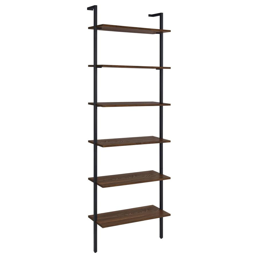 Owens 96-inch 6-shelf Wall Bookshelf Walnut-zoom-1