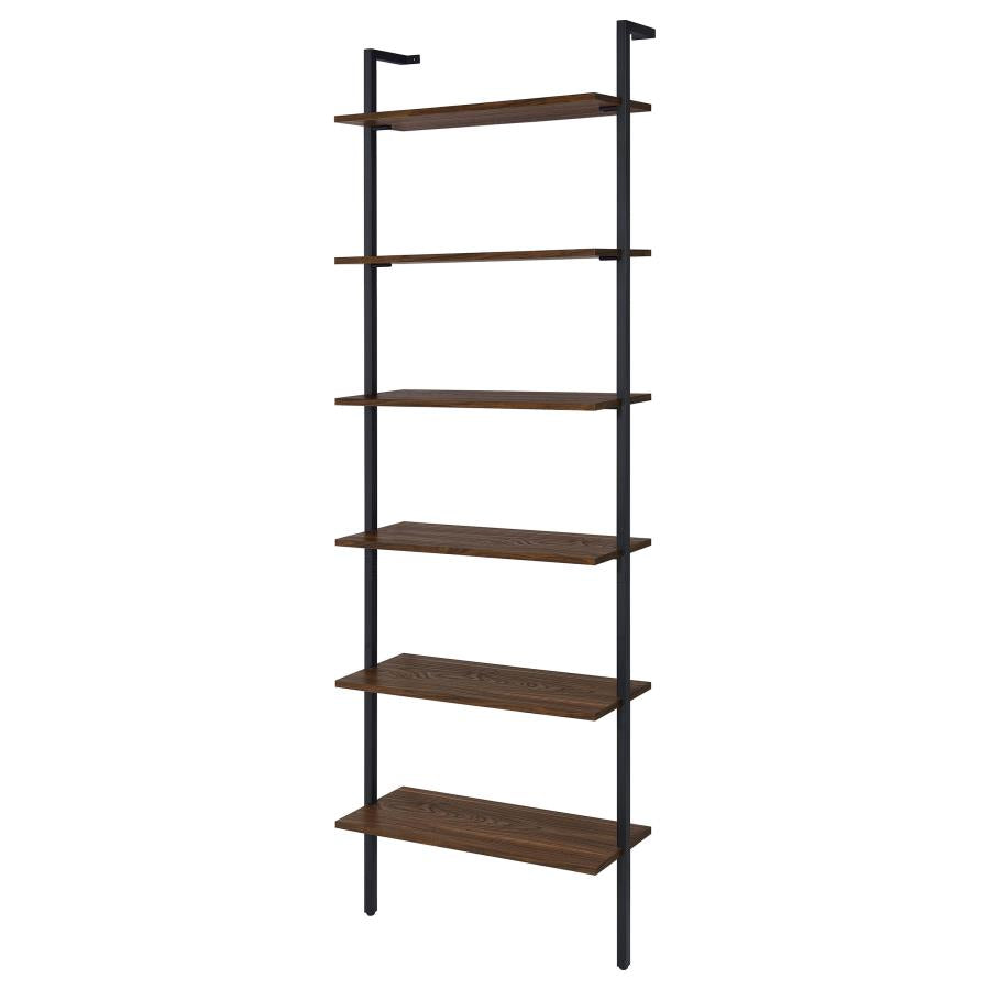 Owens 96-inch 6-shelf Wall Bookshelf Walnut-4