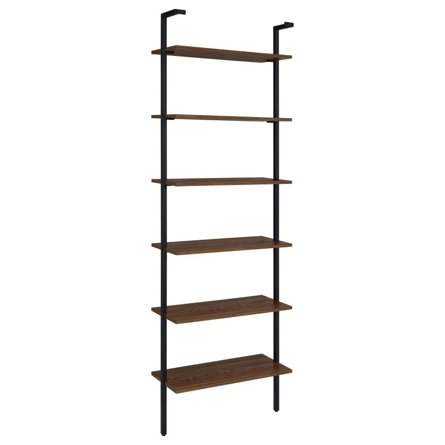 Owens 96-inch 6-shelf Wall Bookshelf Walnut-zoom-6