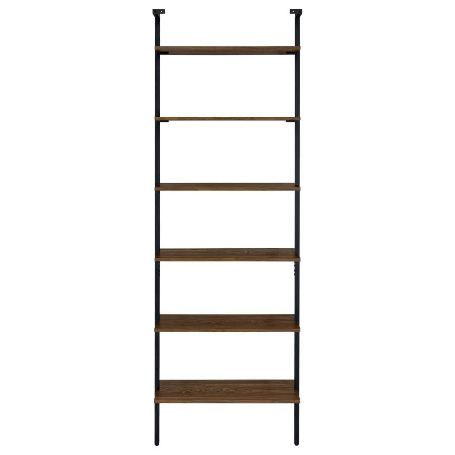 Owens 96-inch 6-shelf Wall Bookshelf Walnut-7