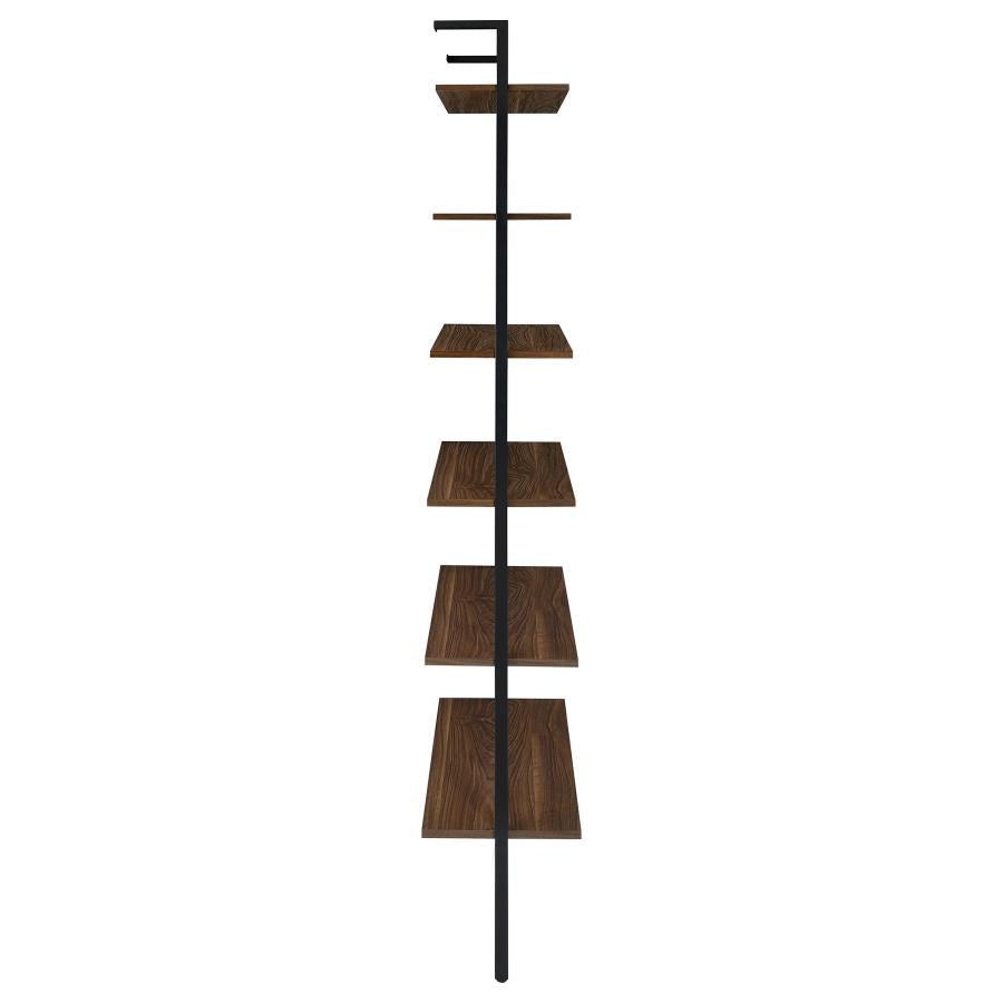 Owens 96-inch 6-shelf Wall Bookshelf Walnut-9