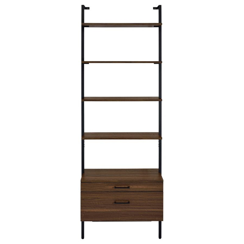 Owens 3-piece 96-inch Wall Mounted Bookshelf Set Walnut-zoom-