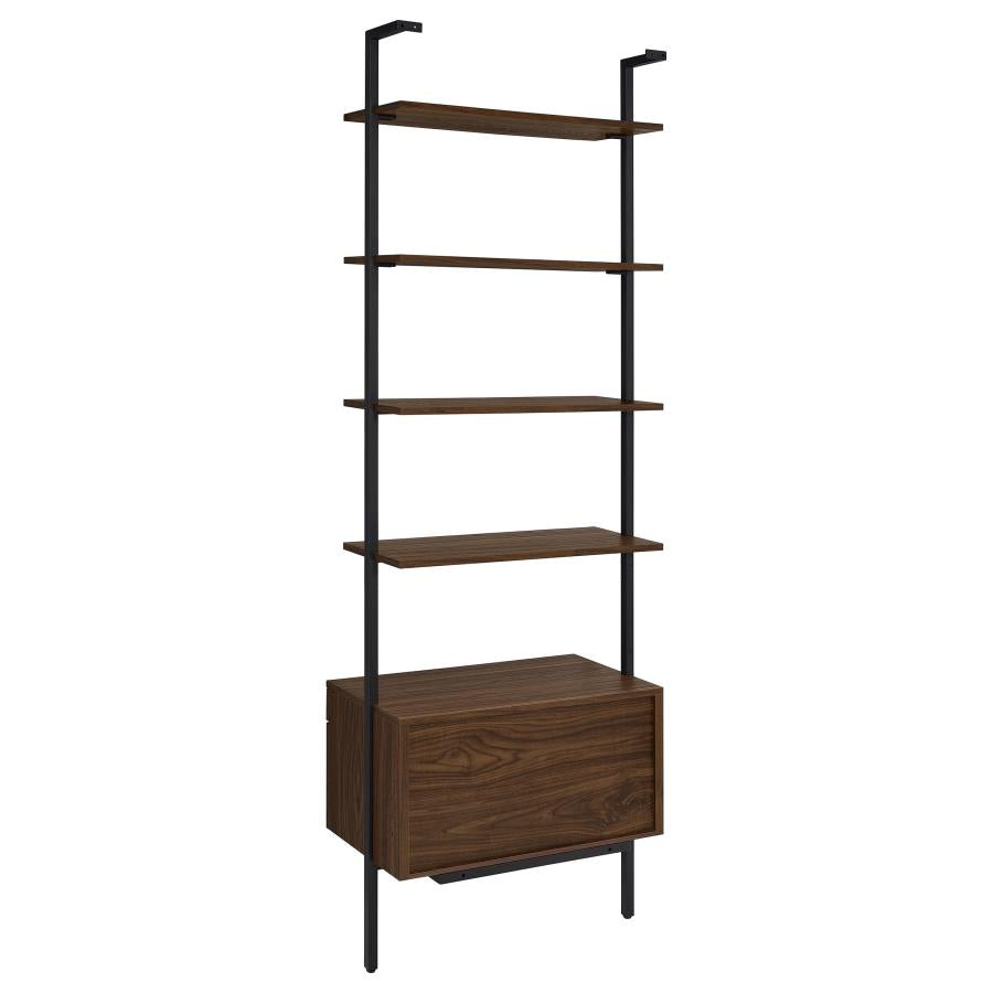 Owens 3-piece 96-inch Wall Mounted Bookshelf Set Walnut-zoom-8