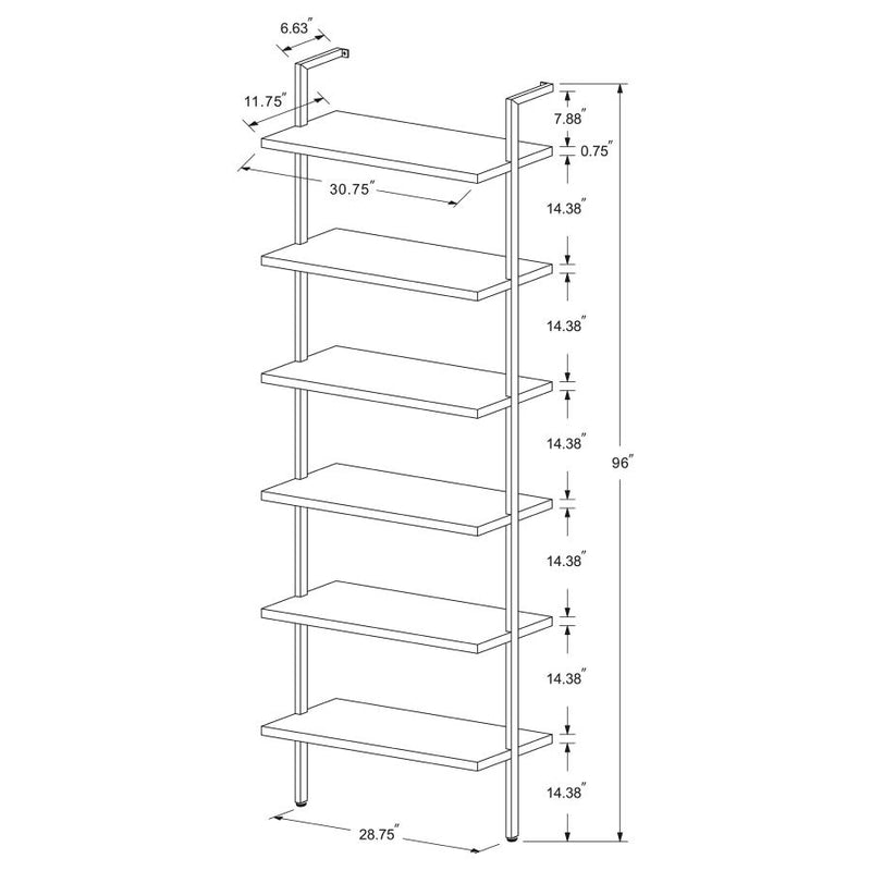 Owens 3-piece 96-inch Wall Mounted Bookshelf Set Walnut-zoom-