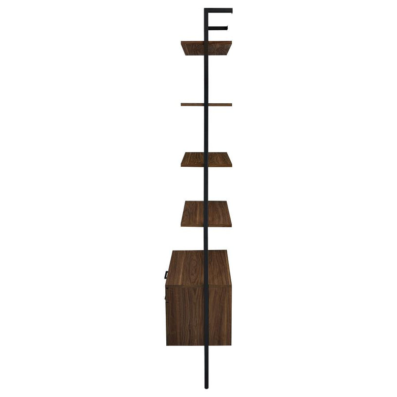 Owens 96-inch 4-shelf Storage Wall Bookshelf Walnut-zoom-