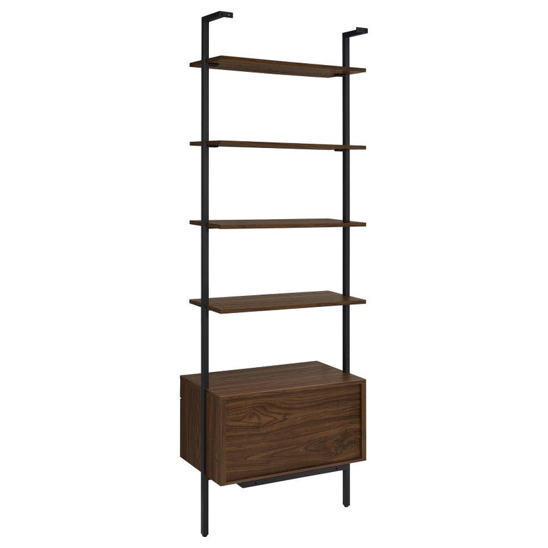 Owens 96-inch 4-shelf Storage Wall Bookshelf Walnut-zoom-