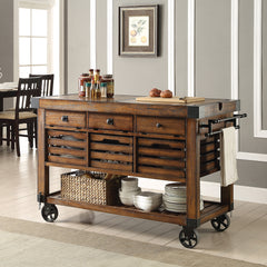 ACME Kaif Kitchen Cart – front view – Lusso Furniture Miami