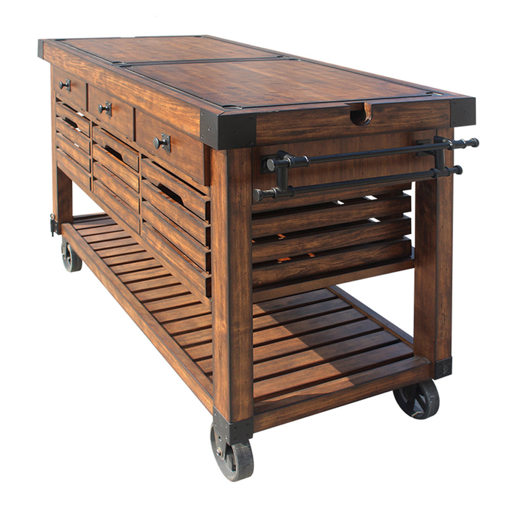 ACME Kaif Kitchen Cart – angle view – Lusso Furniture Miami