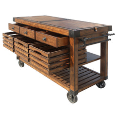 ACME Kaif Kitchen Cart – back view – Lusso Furniture Miami