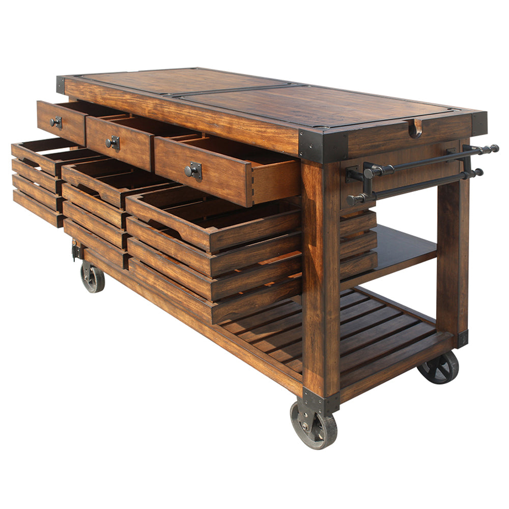 ACME Kaif Kitchen Cart – back view – Lusso Furniture Miami