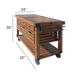 ACME Kaif Kitchen Cart – alternate view – Lusso Furniture Miami