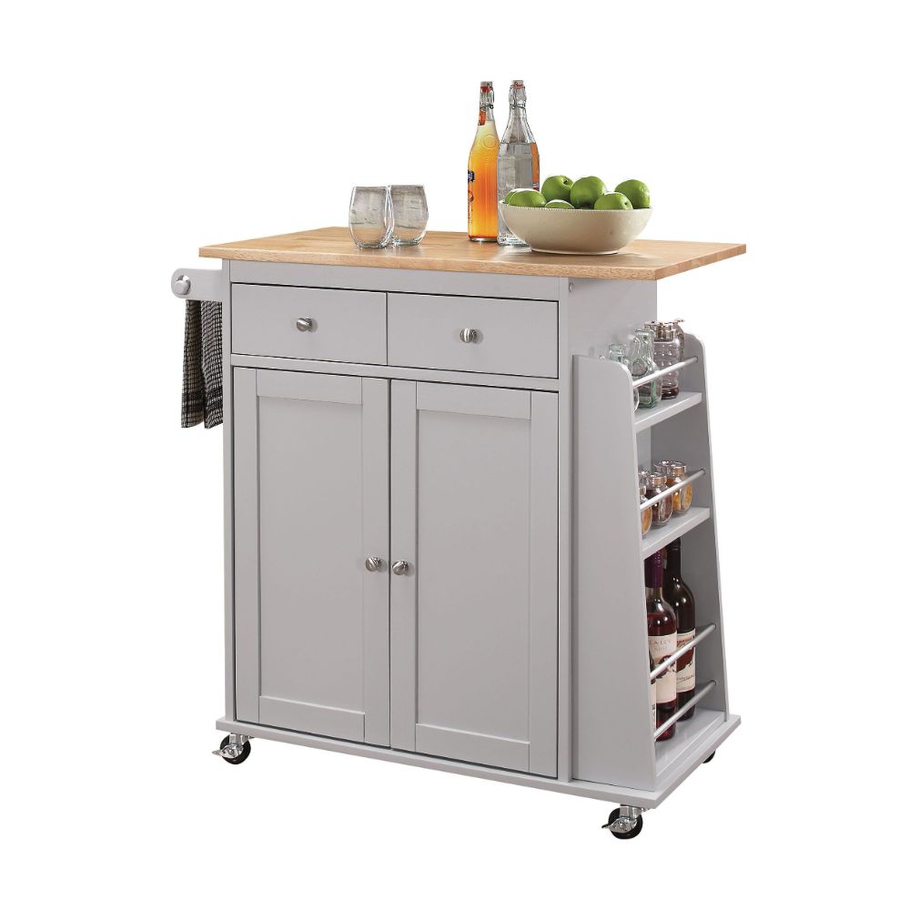 ACME Tullarick Kitchen Cart – front view – Lusso Furniture Miami