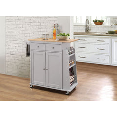 ACME Tullarick Kitchen Cart – angle view – Lusso Furniture Miami