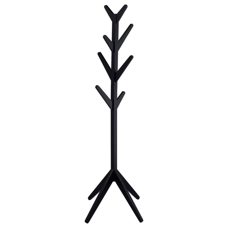 Margaret Solid Wood Coat Rack Clothing Hanger Black-zoom-