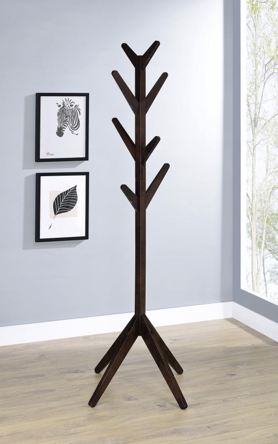 Margaret Solid Wood Coat Rack Clothing Hanger Cappuccino-2