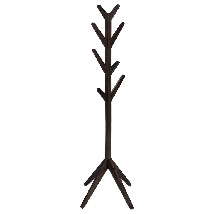 Margaret Solid Wood Coat Rack Clothing Hanger Cappuccino-zoom-1
