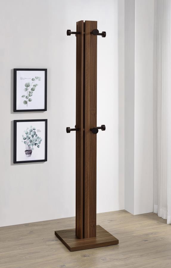 Rikkie Engineered Wood Coat Rack Walnut-zoom-