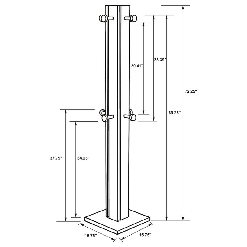 Rikkie Engineered Wood Coat Rack Walnut-zoom-